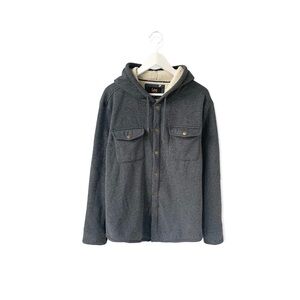 🏈LEE🏈 Men’s Long Sleeve Hooded Fleece Jacket Size Medium Gray